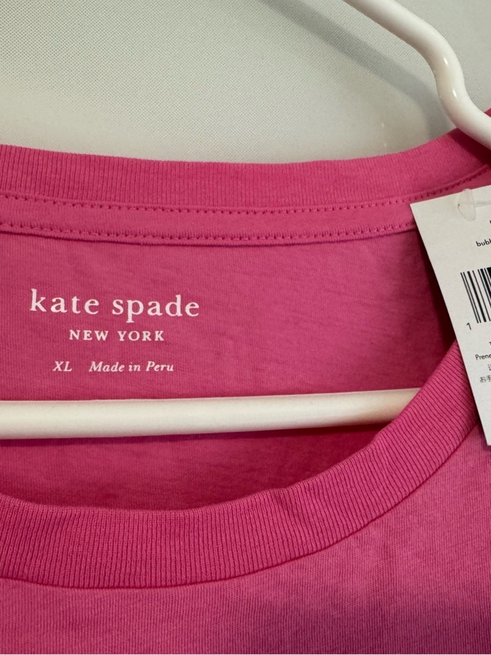 NWT Kate spade strawberry candy tshirt pink size xl - Picture 4 of 6